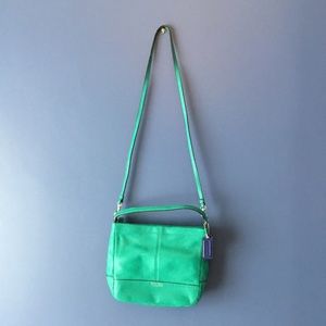 Coach NWOT Green Leather Bag